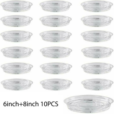 10pcs Plant Saucer Drip Tray Round Pot Base Container PET Home Office Garden 